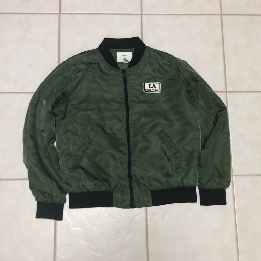 Green LA Bomber Jacket